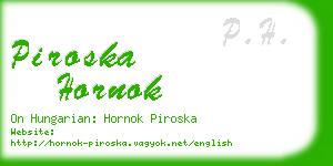 piroska hornok business card